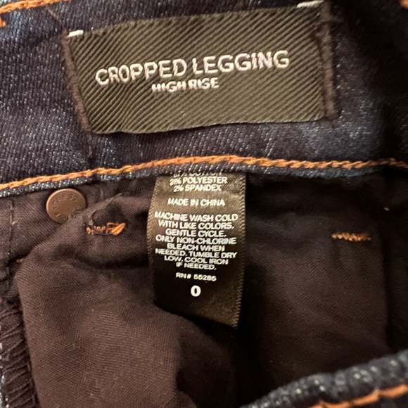 Express Dark Denim Cropped Leggings High Rise - Picture 8 of 8